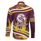 Sea Eagles Rugby Mascot Family Matching Summer Maxi Dress and Hawaiian Shirt Fierce Athlete Graphic in Sports Style