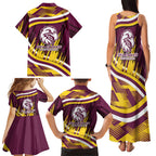 Sea Eagles Rugby Mascot Family Matching Tank Maxi Dress and Hawaiian Shirt Fierce Athlete Graphic in Sports Style