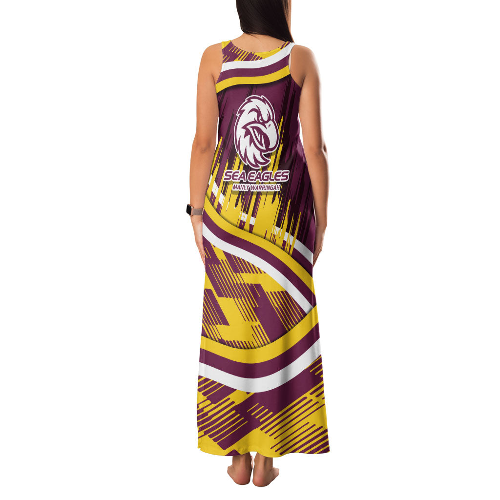 Sea Eagles Rugby Mascot Family Matching Tank Maxi Dress and Hawaiian Shirt Fierce Athlete Graphic in Sports Style