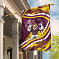 Sea Eagles Rugby Mascot Garden Flag Fierce Athlete Graphic in Sports Style