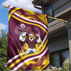 Sea Eagles Rugby Mascot Garden Flag Fierce Athlete Graphic in Sports Style