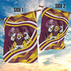 Sea Eagles Rugby Mascot Garden Flag Fierce Athlete Graphic in Sports Style