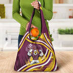 Sea Eagles Rugby Mascot Grocery Bag Fierce Athlete Graphic in Sports Style