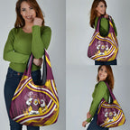 Sea Eagles Rugby Mascot Grocery Bag Fierce Athlete Graphic in Sports Style
