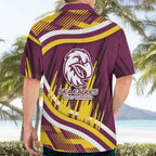 Sea Eagles Rugby Mascot Hawaiian Shirt Fierce Athlete Graphic in Sports Style