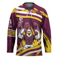 Sea Eagles Rugby Mascot Hockey Jersey Fierce Athlete Graphic in Sports Style