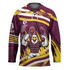 Sea Eagles Rugby Mascot Hockey Jersey Fierce Athlete Graphic in Sports Style