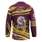 Sea Eagles Rugby Mascot Hockey Jersey Fierce Athlete Graphic in Sports Style
