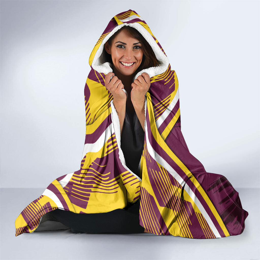 Sea Eagles Rugby Mascot Hooded Blanket Fierce Athlete Graphic in Sports Style