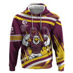 Sea Eagles Rugby Mascot Hoodie Fierce Athlete Graphic in Sports Style