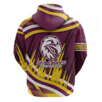 Sea Eagles Rugby Mascot Hoodie Fierce Athlete Graphic in Sports Style