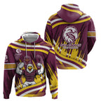Sea Eagles Rugby Mascot Hoodie Fierce Athlete Graphic in Sports Style
