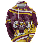 Sea Eagles Rugby Mascot Hoodie Fierce Athlete Graphic in Sports Style