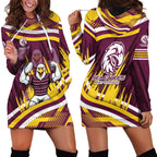 Sea Eagles Rugby Mascot Hoodie Dress Fierce Athlete Graphic in Sports Style