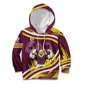 Sea Eagles Rugby Mascot Kid Hoodie Fierce Athlete Graphic in Sports Style