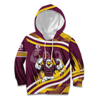 Sea Eagles Rugby Mascot Kid Hoodie Fierce Athlete Graphic in Sports Style