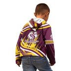 Sea Eagles Rugby Mascot Kid Hoodie Fierce Athlete Graphic in Sports Style