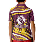 Sea Eagles Rugby Mascot Kid Polo Shirt Fierce Athlete Graphic in Sports Style