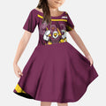 Sea Eagles Rugby Mascot Kid Short Sleeve Dress Fierce Athlete Graphic in Sports Style