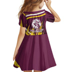 Sea Eagles Rugby Mascot Kid Short Sleeve Dress Fierce Athlete Graphic in Sports Style