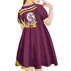 Sea Eagles Rugby Mascot Kid Short Sleeve Dress Fierce Athlete Graphic in Sports Style