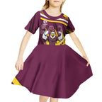 Sea Eagles Rugby Mascot Kid Short Sleeve Dress Fierce Athlete Graphic in Sports Style