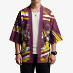 Sea Eagles Rugby Mascot Kimono Fierce Athlete Graphic in Sports Style