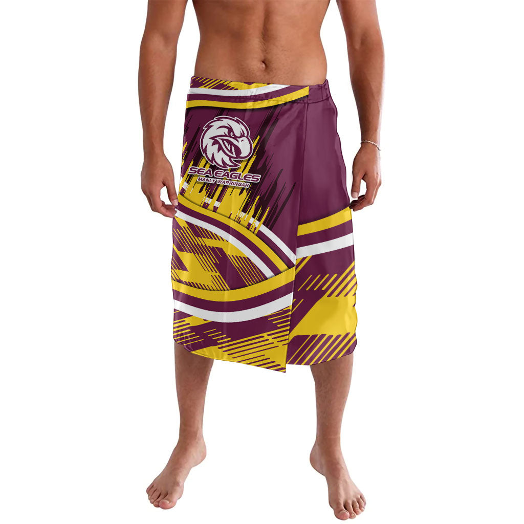 Sea Eagles Rugby Mascot Lavalava Fierce Athlete Graphic in Sports Style