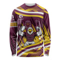 Sea Eagles Rugby Mascot Long Sleeve Shirt Fierce Athlete Graphic in Sports Style