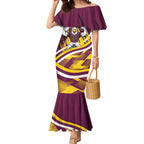 Sea Eagles Rugby Mascot Mermaid Dress Fierce Athlete Graphic in Sports Style