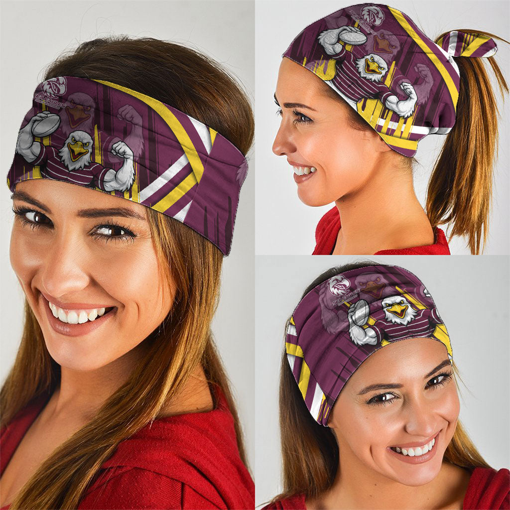 Sea Eagles Rugby Mascot Neck Gaiter Fierce Athlete Graphic in Sports Style