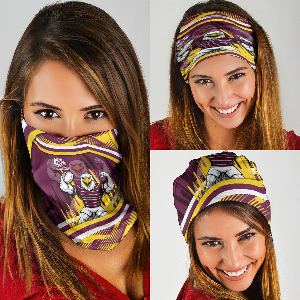 Sea Eagles Rugby Mascot Neck Gaiter Fierce Athlete Graphic in Sports Style