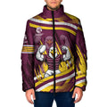Sea Eagles Rugby Mascot Padded Jacket Fierce Athlete Graphic in Sports Style