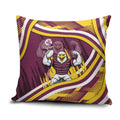 Sea Eagles Rugby Mascot Pillow Cover Fierce Athlete Graphic in Sports Style