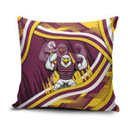 Sea Eagles Rugby Mascot Pillow Cover Fierce Athlete Graphic in Sports Style