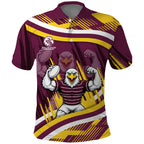 Sea Eagles Rugby Mascot Polo Shirt Fierce Athlete Graphic in Sports Style
