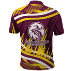 Sea Eagles Rugby Mascot Polo Shirt Fierce Athlete Graphic in Sports Style