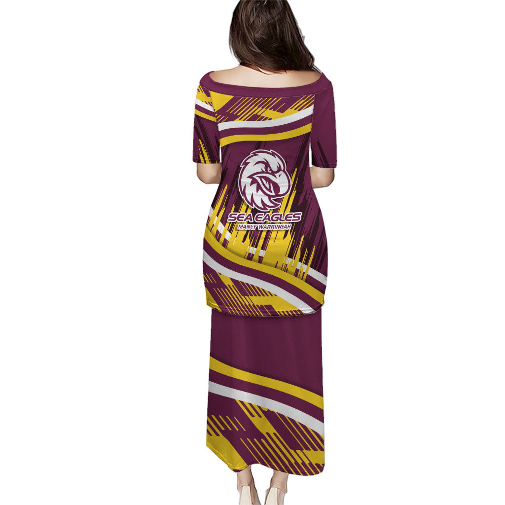Sea Eagles Rugby Mascot Puletasi Fierce Athlete Graphic in Sports Style