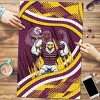Sea Eagles Rugby Mascot Puzzle Fierce Athlete Graphic in Sports Style