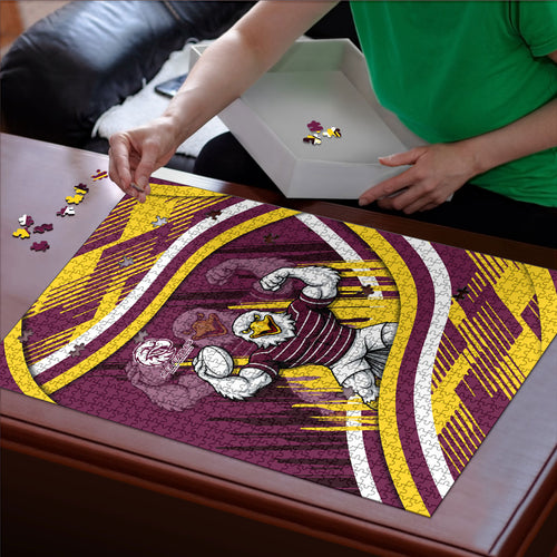 Sea Eagles Rugby Mascot Puzzle Fierce Athlete Graphic in Sports Style