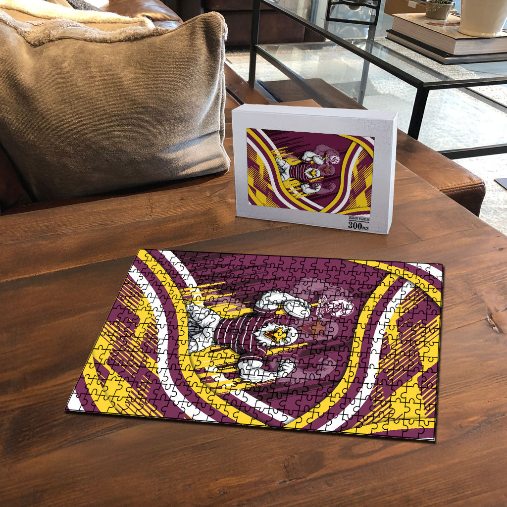 Sea Eagles Rugby Mascot Puzzle Fierce Athlete Graphic in Sports Style