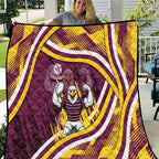 Sea Eagles Rugby Mascot Quilt Fierce Athlete Graphic in Sports Style