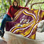 Sea Eagles Rugby Mascot Quilt Fierce Athlete Graphic in Sports Style