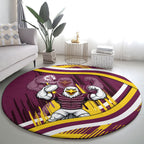 Sea Eagles Rugby Mascot Round Carpet Fierce Athlete Graphic in Sports Style