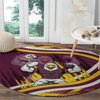 Sea Eagles Rugby Mascot Round Carpet Fierce Athlete Graphic in Sports Style