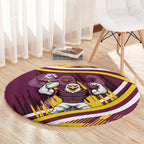 Sea Eagles Rugby Mascot Round Carpet Fierce Athlete Graphic in Sports Style