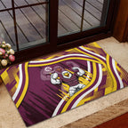Sea Eagles Rugby Mascot Rubber Doormat Fierce Athlete Graphic in Sports Style