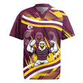 Sea Eagles Rugby Mascot Rugby Jersey Fierce Athlete Graphic in Sports Style