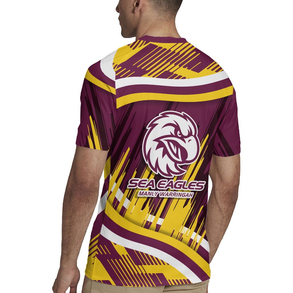 Sea Eagles Rugby Mascot Rugby Jersey Fierce Athlete Graphic in Sports Style