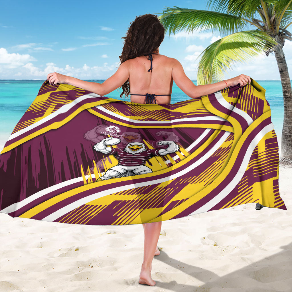 Sea Eagles Rugby Mascot Sarong Fierce Athlete Graphic in Sports Style